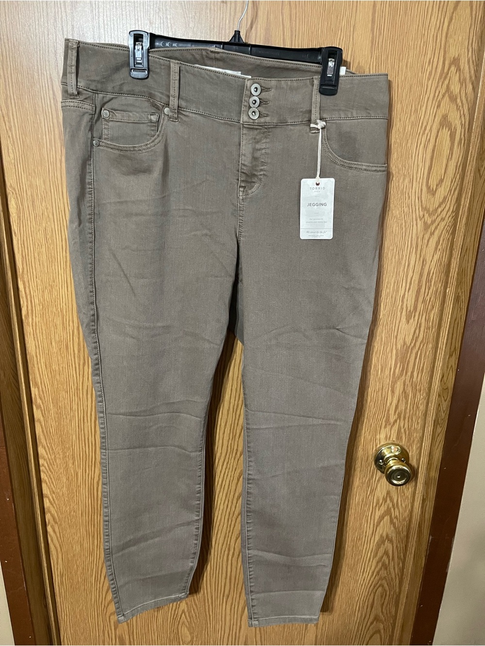 torrid Taupe Brown High-Rise Stretch Jeggings